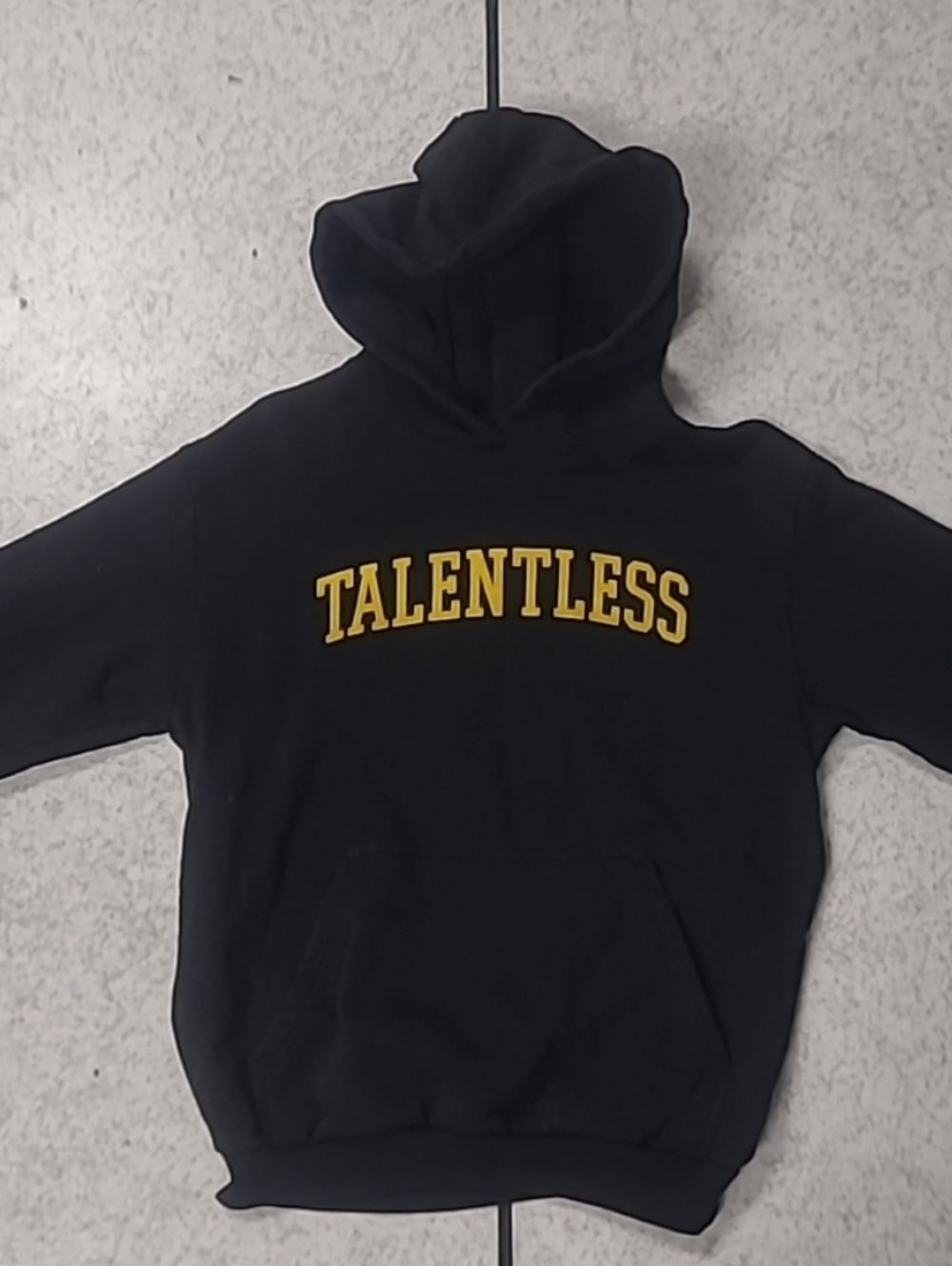 Black 'TALENTLESS' Graphic Hoodie - Men's Casual Sweatshirt Medium